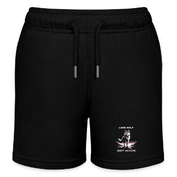 Loup Solitaire actif | Puissance du loup - Short de jogging enfant bio Stanley/Stella - noir - Devant