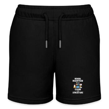 Schulsekretariat Arbeit Mit Herz Für Schule Büro - Kinder Organic Joggingshorts Mini Bolter von Stanley/Stella - Schwarz - Vorne