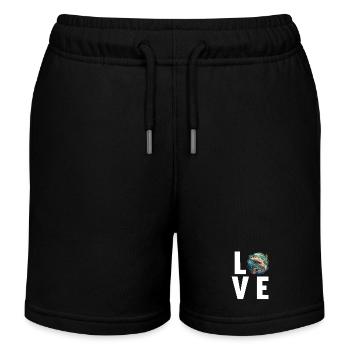 Lachse Lachs - Kinder Organic Joggingshorts Mini Bolter von Stanley/Stella - Schwarz - Vorne