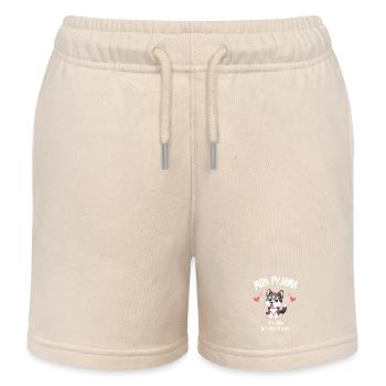 Pyjama Drôle Chien Husky - Short de jogging enfant bio Stanley/Stella - écru doux - Devant
