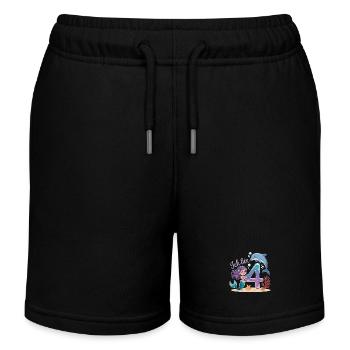 Je suis 4e anniversaire de la fille sirène - Short de jogging enfant bio Stanley/Stella - noir - Devant