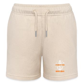 Vacances en mer Baltique JETER L’ANCRE À RÜGEN Drôle - Short de jogging enfant bio Stanley/Stella - écru doux - Devant