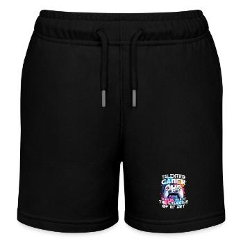 Gamer, Gaming-Enthusiast, Videospiele, Konsole lustig - Kinder Organic Joggingshorts Mini Bolter von Stanley/Stella - Schwarz - Vorne