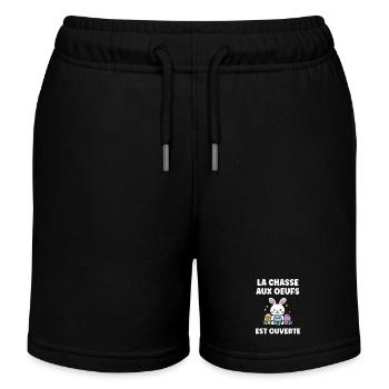 chasse aux oeufs - Short de jogging enfant bio Stanley/Stella - noir - Devant