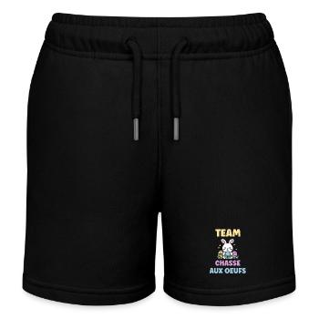 chasse aux oeufs - Short de jogging enfant bio Stanley/Stella - noir - Devant