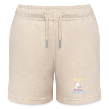 chasse aux oeufs - Short de jogging enfant bio Stanley/Stella - écru doux - Devant