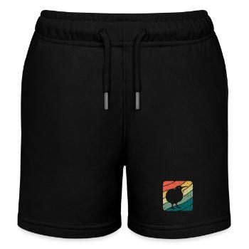 Nouvelle-Zélande Oiseau Kiwi mignon Rétro Vintage NZ - Short de jogging enfant bio Stanley/Stella - noir - Devant