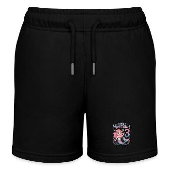Meerjungfrau 3. Geburtstag 3 Jahre - Kinder Organic Joggingshorts Mini Bolter von Stanley/Stella - Schwarz - Vorne