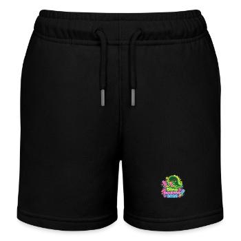 Dino Schoolchild 2026 School Enrollment - Kids Organic Sweat Shorts by Stanley/Stella - black - Front