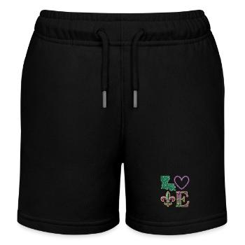 Mardi Gras Louisiana Shirt – Karneval Liebe - Kinder Organic Joggingshorts Mini Bolter von Stanley/Stella - Schwarz - Vorne