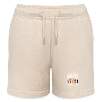 Kastrieren Sie Ihr Haustier Adoptieren Sie Ein - Kinder Organic Joggingshorts Mini Bolter von Stanley/Stella - Natur - Vorne