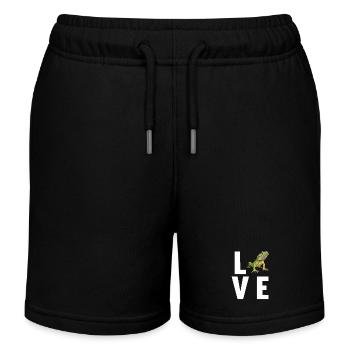 Eidechsen Eidechse - Kinder Organic Joggingshorts Mini Bolter von Stanley/Stella - Schwarz - Vorne