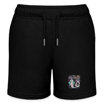Sirène 8e anniversaire 8 ans - Short de jogging enfant bio Stanley/Stella - noir - Devant