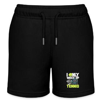 Ich Wache Nur Zum Tennis Auf - Kinder Organic Joggingshorts Mini Bolter von Stanley/Stella - Schwarz - Vorne