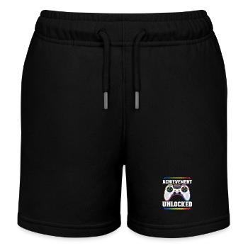 Gaming Gamer Video Games Controllers Gaming Gamers - Kids Organic Sweat Shorts by Stanley/Stella - black - Front
