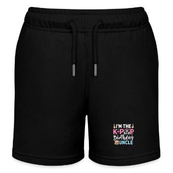 I'm The K-Pop Birthday Uncle - Kinder Organic Joggingshorts Mini Bolter von Stanley/Stella - Schwarz - Vorne