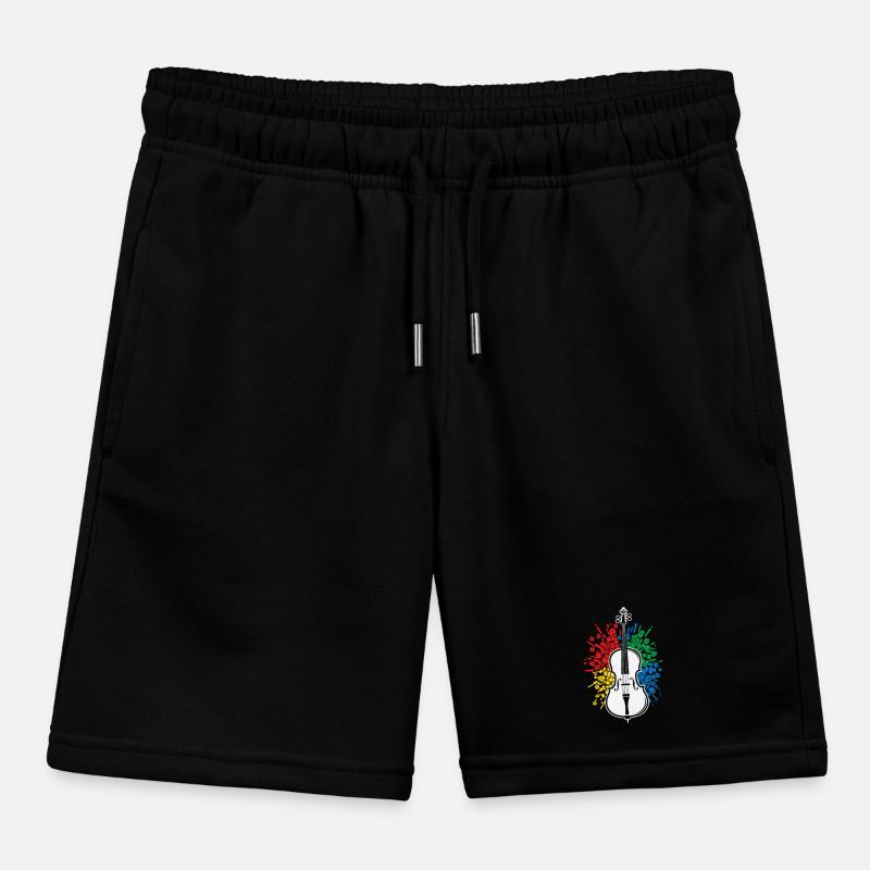 Cello Player Music Abstract Kids Organic Sweat Shorts by Stanley/Stella