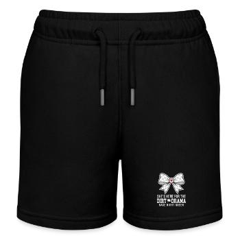 Dirt Drama Race Night Queen Bow - Kids Organic Sweat Shorts by Stanley/Stella - black - Front