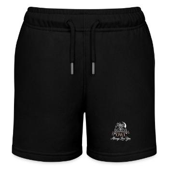 Eulen Owl Always Love You Liebe Valentinstag Eule - Kinder Organic Joggingshorts Mini Bolter von Stanley/Stella - Schwarz - Vorne