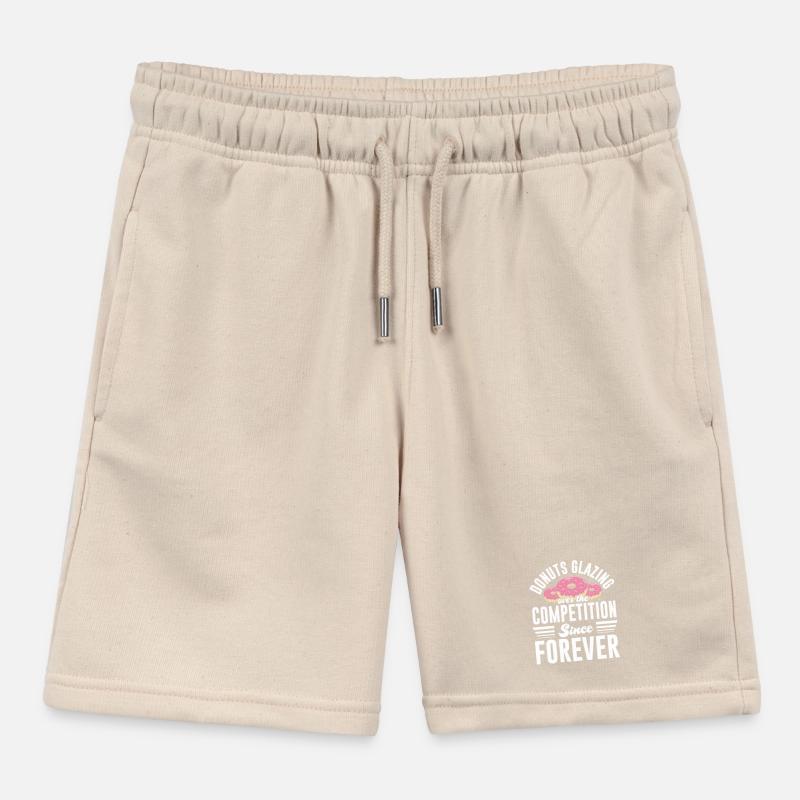 Donut fast food Kids Organic Sweat Shorts by Stanley/Stella