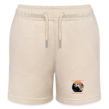 Blaireau animal drôle - Short de jogging enfant bio Stanley/Stella - écru doux - Devant