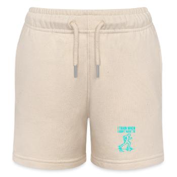 Ich trainiere auch, wenn ich keine Lust dazu habe – Läufer - Kinder Organic Joggingshorts Mini Bolter von Stanley/Stella - Natur - Vorne