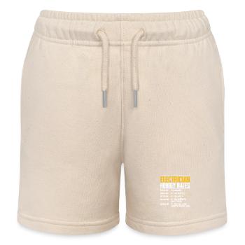 Electrician Hourly Rate Humor - Kids Organic Sweat Shorts by Stanley/Stella - soft Ecru - Front