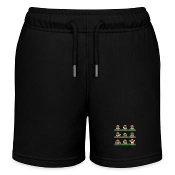 Lustiger Mops Poker Kartenspiel Hund - Kinder Organic Joggingshorts Mini Bolter von Stanley/Stella - Schwarz - Vorne