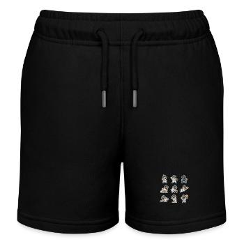Suesser Mops Baseball Spieler Lustiger Hund Sport - Kinder Organic Joggingshorts Mini Bolter von Stanley/Stella - Schwarz - Vorne