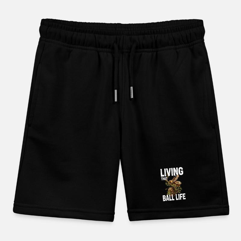 King Python Snakes Lover Terrarium Python Kids Organic Sweat Shorts by Stanley/Stella