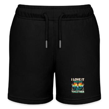 Cruise Cruise Ship Cruise Holidays - Kids Organic Sweat Shorts by Stanley/Stella - black - Front