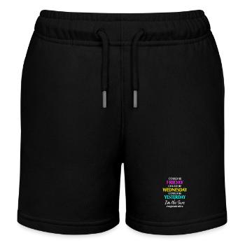 Night Shift Hospital Nursing Nurse - Kids Organic Sweat Shorts by Stanley/Stella - black - Front