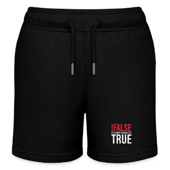 Falsch, es ist lustig, weil es wahr ist. - Kinder Organic Joggingshorts Mini Bolter von Stanley/Stella - Schwarz - Vorne
