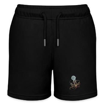 Singer Microphone Karaoke Musician Microphone Singing - Kids Organic Sweat Shorts by Stanley/Stella - black - Front