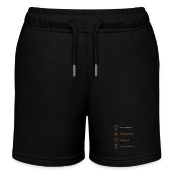 Achtsamkeit, Momente, Erinnerungen, Glück - Kinder Organic Joggingshorts Mini Bolter von Stanley/Stella - Schwarz - Vorne