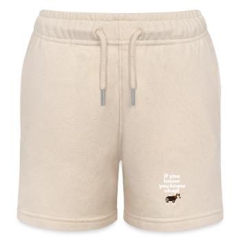 Okapi Lovers Okapi Animal Rare Wildlife Love - Kids Organic Sweat Shorts by Stanley/Stella - soft Ecru - Front