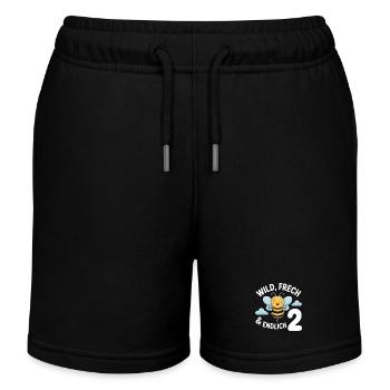 Bienchen Endlich 2 Jahre Mädchen Geburtstagsmotiv - Kinder Organic Joggingshorts Mini Bolter von Stanley/Stella - Schwarz - Vorne