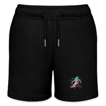 Alpine skiing Winter sports Nordic skiing - Kids Organic Sweat Shorts by Stanley/Stella - black - Front