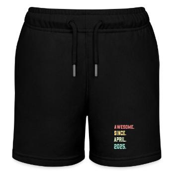 Awesome Since April 2025 - Kids Organic Sweat Shorts by Stanley/Stella - black - Front