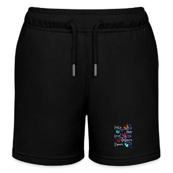 Jardin inspirant des papillons monarques - Short de jogging enfant bio Stanley/Stella - noir - Devant