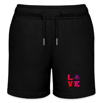 Gift idea for a road bike with road bike - Kids Organic Sweat Shorts by Stanley/Stella - black - Front