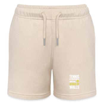 Padel Tennis Is For People Who Are Afraid Of Walls - Kids Organic Sweat Shorts by Stanley/Stella - soft Ecru - Front