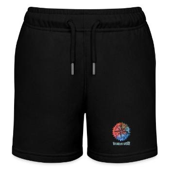 Wander More Compass Tie-Dye - Short de jogging enfant bio Stanley/Stella - noir - Devant