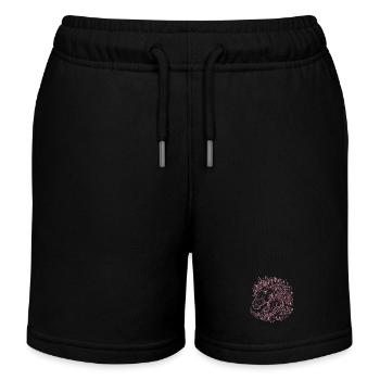 Horse Head Horse Riding - Kids Organic Sweat Shorts by Stanley/Stella - black - Front