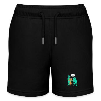Außerirdische haben Katzenhemd gefunden - Kinder Organic Joggingshorts Mini Bolter von Stanley/Stella - Schwarz - Vorne