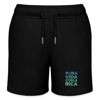 Pura Vida Costa Rica - Kinder Organic Joggingshorts Mini Bolter von Stanley/Stella - Schwarz - Vorne