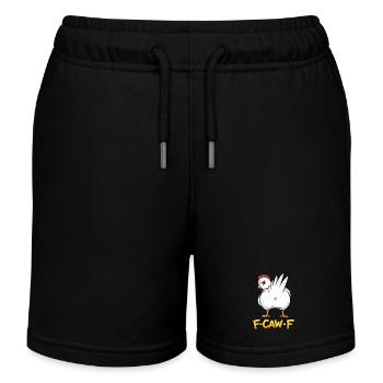 F-Caw-F Chicken Adult Humor Funny Rooster Fcawf - Kinder Organic Joggingshorts Mini Bolter von Stanley/Stella - Schwarz - Vorne