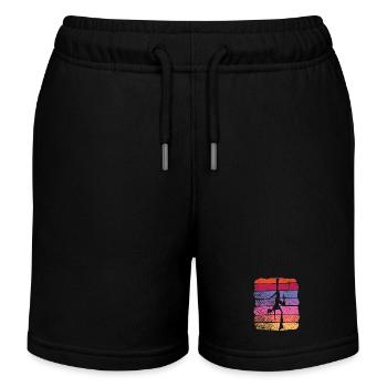 Vertical Cloth Vintage Aerial Acrobatics Aerial Silk - Kids Organic Sweat Shorts by Stanley/Stella - black - Front