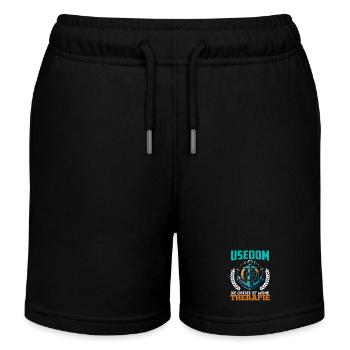 Ostsee Urlaub USEDOM DIE OSTSEE IST MEINE THERAPIE - Kinder Organic Joggingshorts Mini Bolter von Stanley/Stella - Schwarz - Vorne
