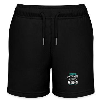 Ich werde den französischen Humor mit lustigen Phrasen bewundern - Kinder Organic Joggingshorts Mini Bolter von Stanley/Stella - Schwarz - Vorne
